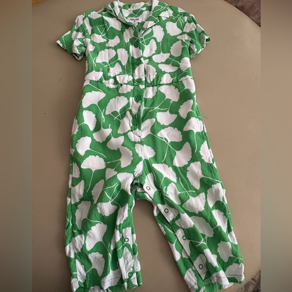 DVF x Target Green and White Print Jumpsuit
